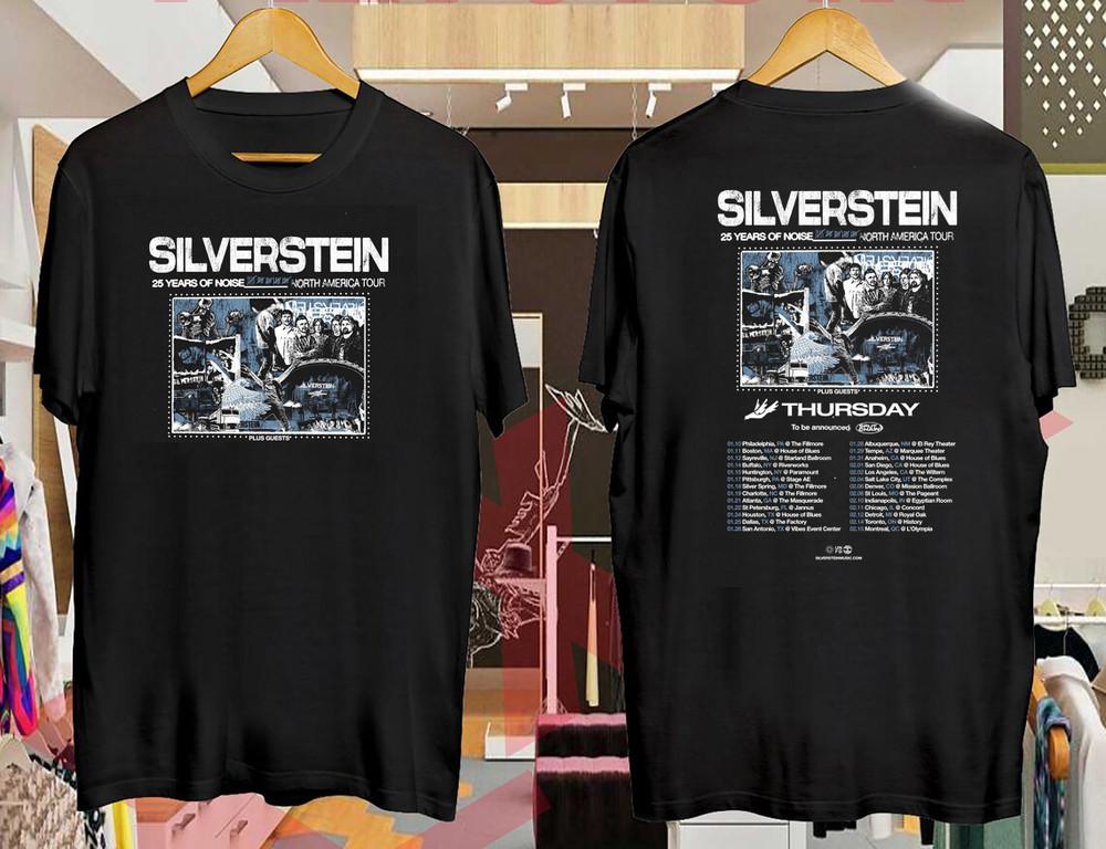 Silverstein  25 Years of Noise  North American 2025 T-shirt Unisex tee  BO1354 Unisex T-Shirt XXXL