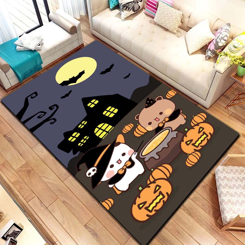 Bubu and Dudu Cartoon Area Rug Kawaii Bear Print Floor Mat Non Slip Carpet For Bedroom Living Room Kids Playroom Home Decor Gift
