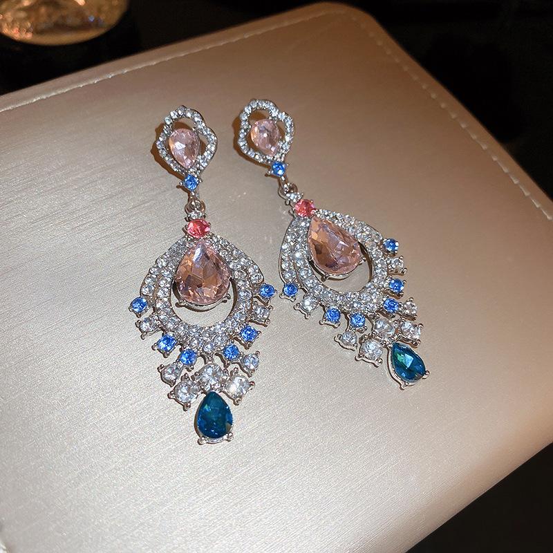 GemChic Women's Earrings Sweet Embed Imitation Gem Cool Drop Earrings Artsy Retro Trendy Earrings Birthday Christmas Jewelry Gift