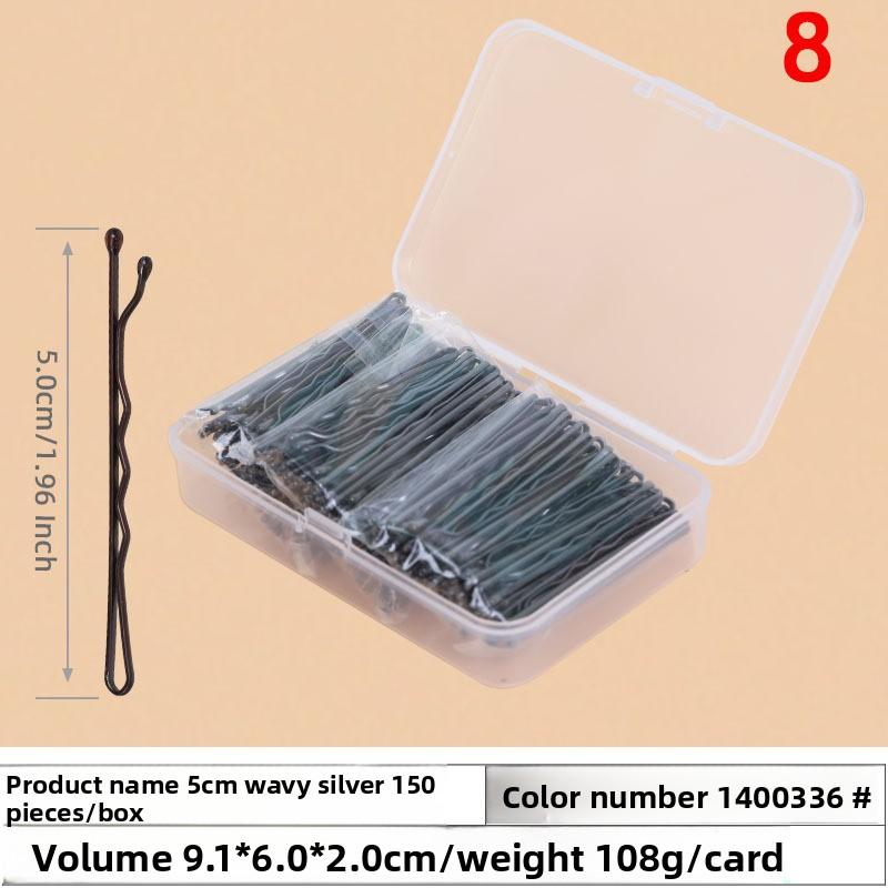 Black Steel Clip Box Contains A Straight Clip for The Bride's Updo Hairstyle Bangs Clip Wavy Hair Clip and Hair Accessory