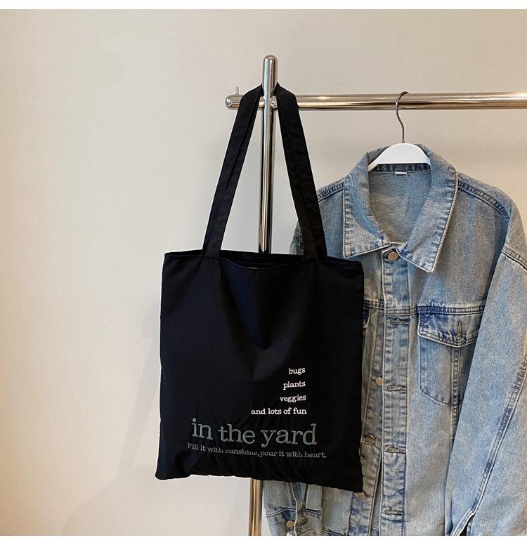 

Art and leisure portable tote bag women s summer new fashion trend shoulder bag niche simple large capacity чёрный