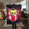 AFC Ajax Logo Print Flanelldecke, Hohe Qualität, Bequem für alle Jahreszeiten, Heimdekoration, Wärme und Komfort