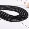 Natural Black Agate Abacus Beads for DIY Jewelry Making and Weaving