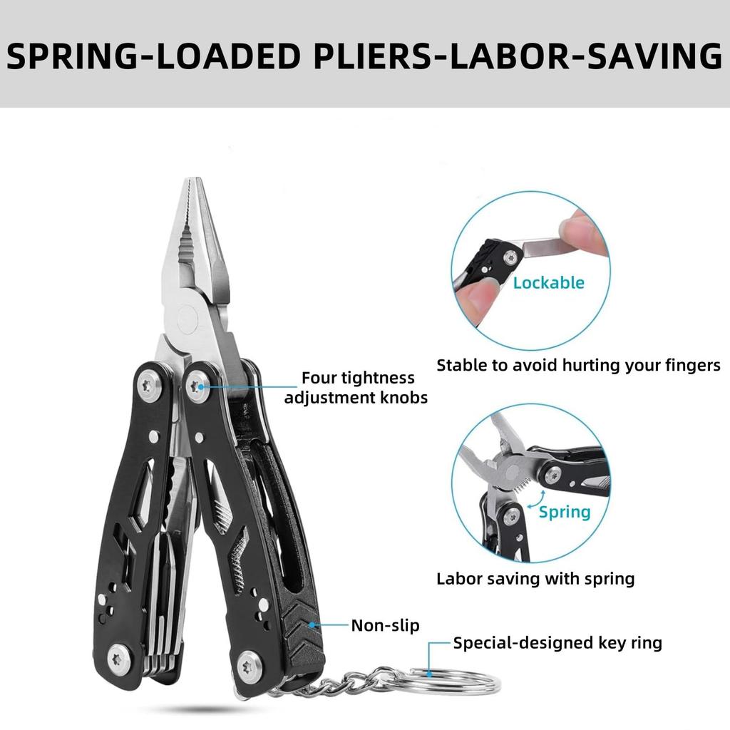 Outdoor Folding Multi-Pliers Stainless Steel Portable Emergency Survival Knife Clamp for Hunting Hiking Camping Rescue Equipment