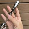 Nerezové kulaté lžíce Síťka Červená Zlatá Večeře Dlouhá rukojeť Míchací Dezertní lžíce Na Kuchyňské Doplňky Gadgets
