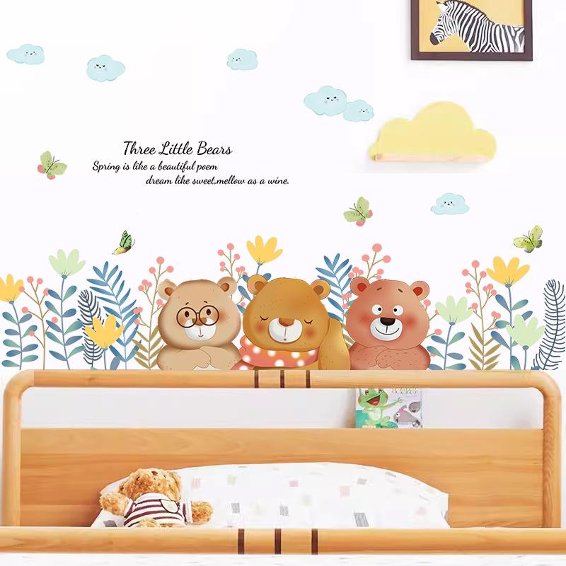 

Украшение стен детской комнаты, стена детского сада, забор, фоновая наклейка на стену, милый мультяшный плинтус, самоклеящаяся наклейка на стену 60*90