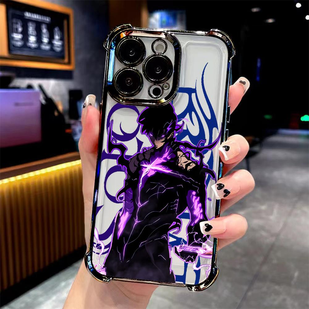 anime s-solo l-levelings Plating Phone Case For vivo Y400 V60 Y39 Y29 V40 Y38 Y200i Y28 Y03 Y200 V50 V29e 27 Y17s Lite Pro 4G 5G