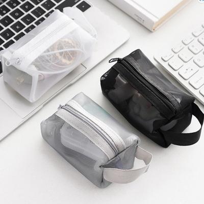 1 Stück Reise-Netz-Kosmetiktasche mit Reißverschluss Make-up-Tasche für Damen Wasch-Toilettenartikel-Tasche Make-up-Organizer Tragbarer Aufbewahrungsbeutel