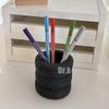 Tire-Shaped Office Supplies, Desktop Storage, Creative Holder for Pen, Makeup Brush, Decorative Ornaments