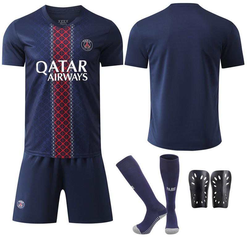 

2025-26 No. 7 Mbappe 10 Dembele 30 Messi Jersey Greater Paris Home Football Shirt Set #XS