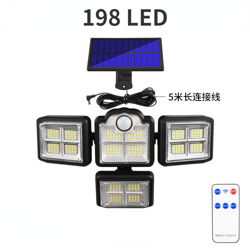 333 LEDS Dış Mekan Güneş Işıkları Hareket Sensörü Güçlü Led Lamba Spot Güneş Işığı Enerji Dış Bahçe Duvar Dekoru Için Su Geçirmez
