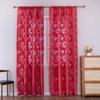 Modern Multi-color Cutout Lace Sheer Curtain for Bedroom, Living Room, Lounge - Rod Pocket Design
