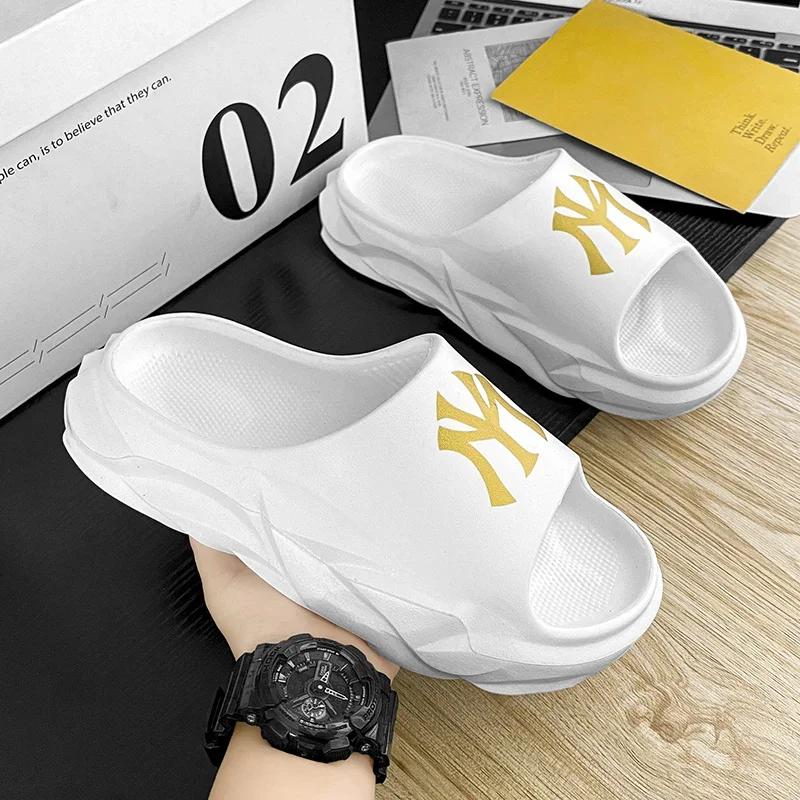Unisex Sommer Hausschuhe Luxus Plateau Indoor Haus EVA Schuhe Für Zuhause Männer Frauen Bequem Weich Strand Spaziergang Outdoor Hausschuhe