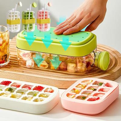 Non-Touch Ice Cube Mold Food Straw Cup Kettle Grade Ice Cube Trays for Drinks Easy Demould Ice Maker Outdoor Fitness Drink