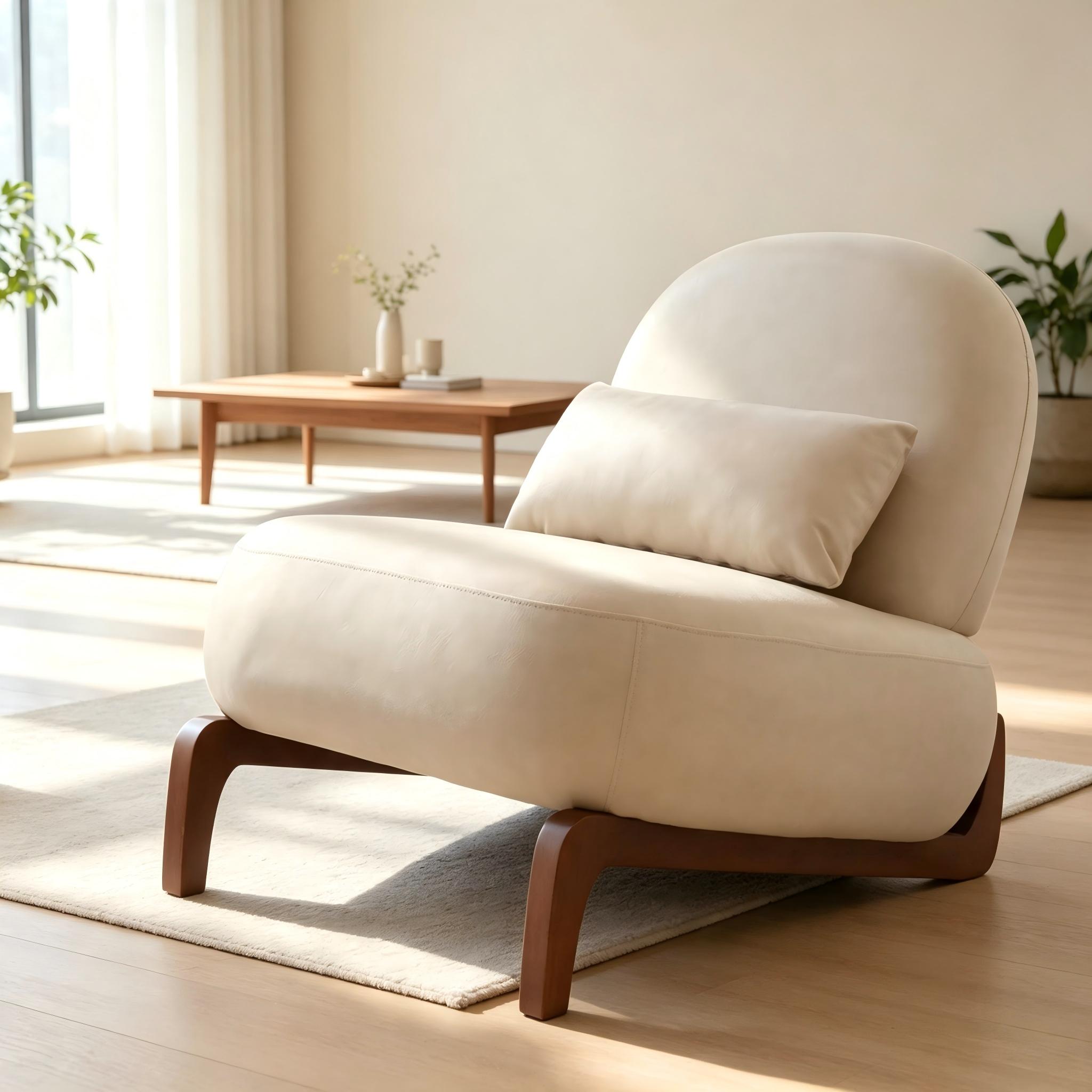 Cute Accent Chair with Solid Wood