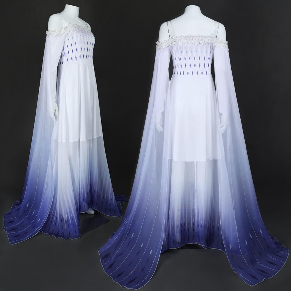 Frozen 2 Elsa Princess Dress COS Suit Elsa Gradual Change Mesh Dress Stage Performance