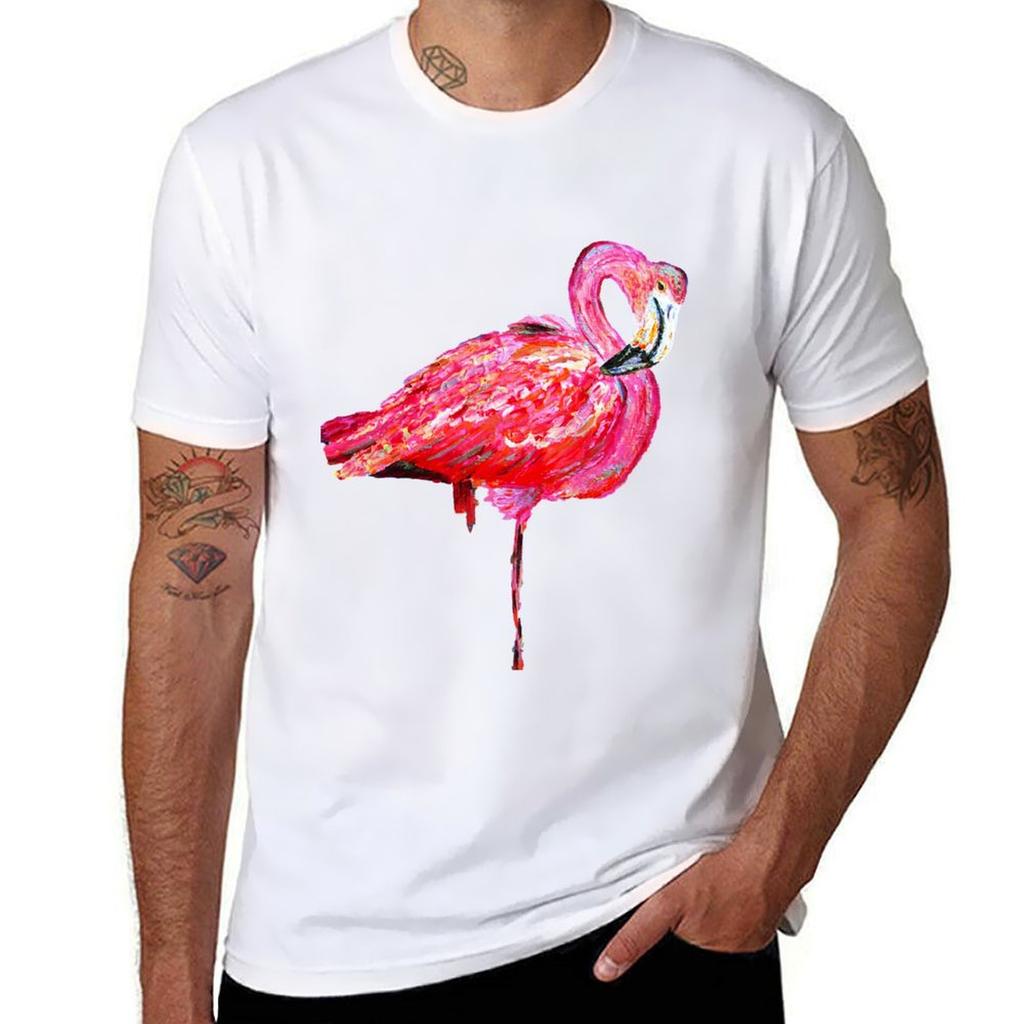 Abstract Acrylic Flamingo Tshirt Breathable Sportswear For Unisex Tshirt