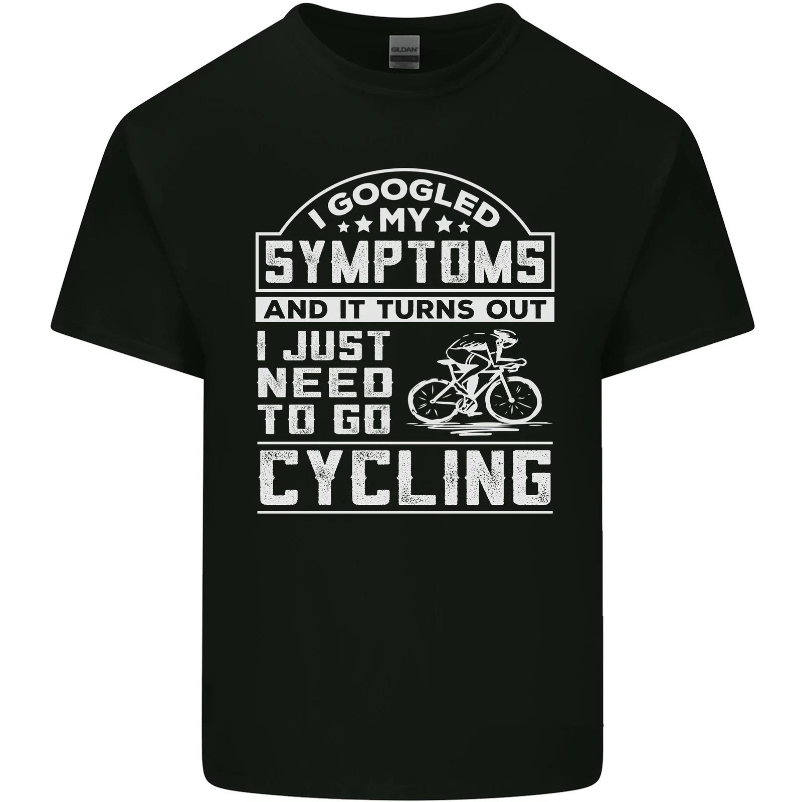 

Cycling I Googled My Symptoms Cyclist Funny Mens Cotton T-Shirt Tee Top L