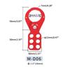 6 Hole Lockout Hasp Steel with Plastic Coating Industrial LOTO Safety Device for Electrical Equipment Isolation Applications