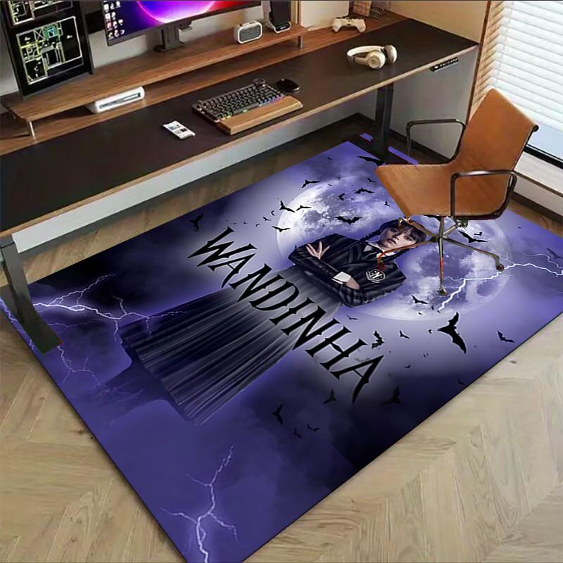 1pc Wandinha Vampire Carpet Anti Slip Polyester Floor Mat for office,Bedroom