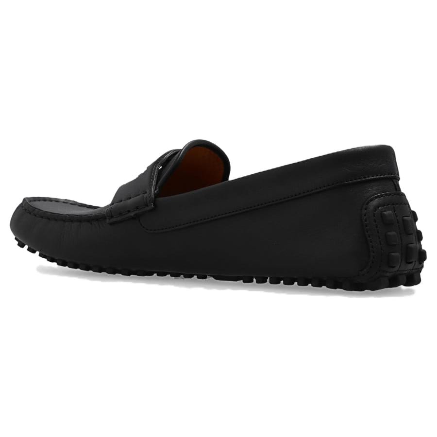 GUCCI Interlocking G-plaque Leather Loafers 730148 1XH60 1000
