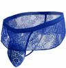 Men'S Lingerie Frilly Lace Trim Sissy Skirted Panties T-Back G-String Thongs Mesh See Through Briefs Girly Crossdress Underwear