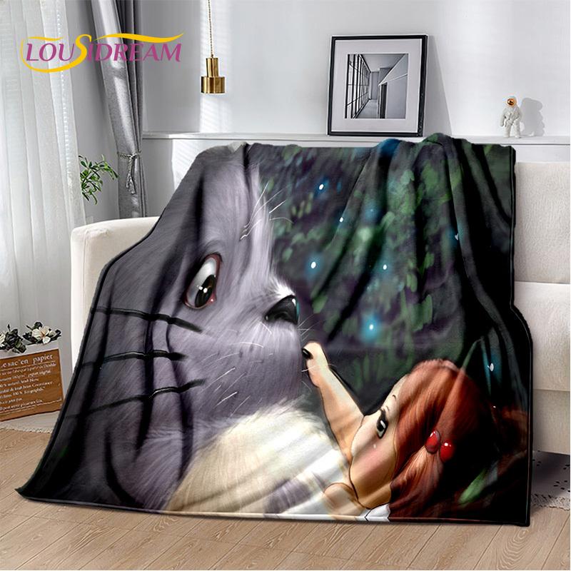 3D Japan Anime T0T0R0 Cartoon Soft Blanket,Soft Throw Blanket for Home Bedroom Bed Sofa Picnic Travel Cover Child Gift