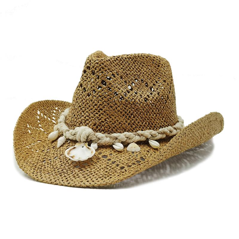 new Men Cowboy Straw hat women Fashion Large Brim straw hat with belt Party Outdoor summer cowgirl beach Sun Hat sombrero vaquer