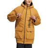 Adidas Neo Solid Color Logo Print Three-Stripe Hooded Down Jacket Unisex Outerwear Brown HN4761