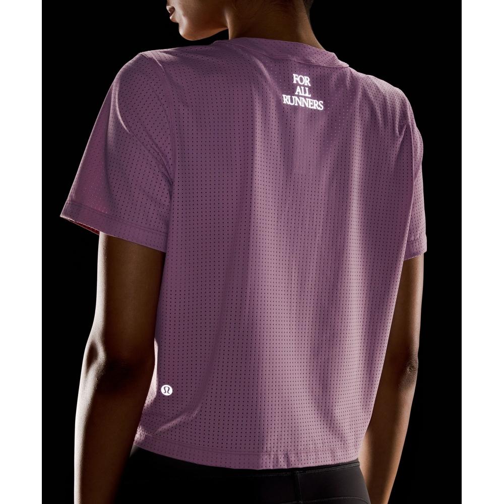 Lululemon Breathable Running Short Sleeve Shirt  Graphic Rose Blush