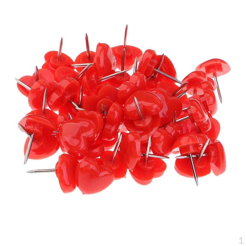 50 Pcs Heart Shape Pinboard In Practical Box