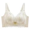 Underwear summer thin women's no steel rim breathable large chest small anti-sagging adjustment type pull gather bra cover