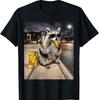 Funny Raccoon Eating Pickles Meme Mens Womens T-Shirt