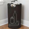 90 L Empty Bottle Storage Basket Large Capacity Folding Bottle Collector Bag Oxford Cloth with Handle Can Glass Recycling Bin