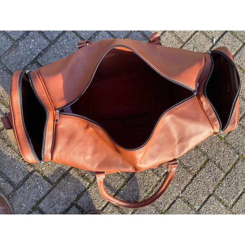 Travel Bag, Duffle Bag, Travel Holdall, Cabin Luggage, Holdall, Lightweight Luggage, Carry On Baggage, Brown Gym Bag, Workout Bag Leather