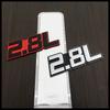 Car displacement tail label 1.8L2.3L2.4L3.0L4.0L5.7L metal displacement car sticker, body sticker