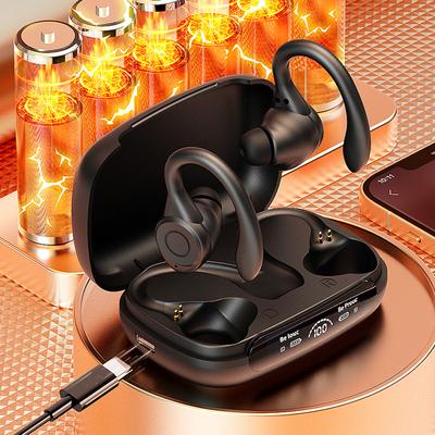 Wireless Headset Ear Hook Waterproof HiFi Stereo Headphones Bluetooth-Compatible5.3 Power Display Comfortable for Sports Running