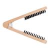Hair Straightening Comb Double Side Brush HeatResistant AntiStatic Wooden Handle Clamp Hair Comb