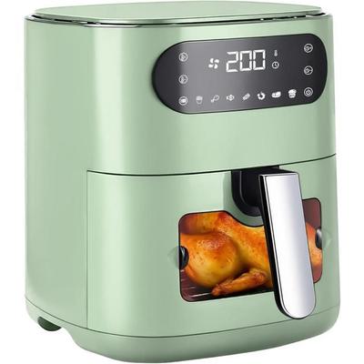 Hot Air Fryer - NETTLIFE - Nettlife - 6 L - Single Basket with Viewing Window - 7 Programs