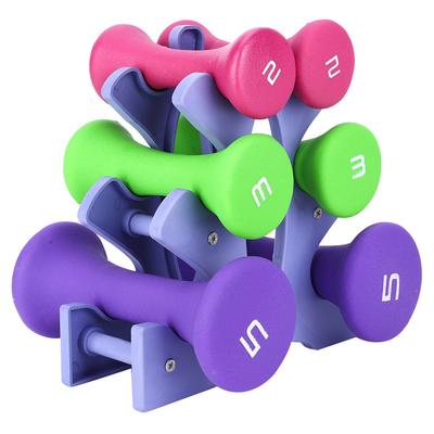Ensemble de 6 poids de fitness pour les mains, support de 2 lb, 3 lb, 5 lb, équipement de musculation