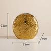 Creative Golden Spikes Ceramic Vase Round Floral Plant Pot Table Decoration Flowers Arrangement Flower Vase Room Aesthetic Decor