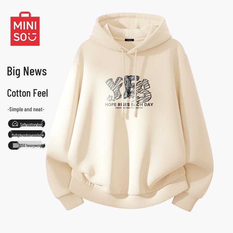 MINISO Men s Loose Fit Hooded Sweatshirt M