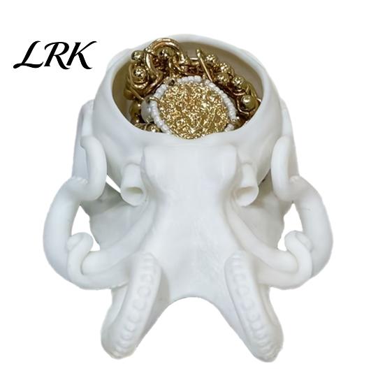 Unique Office Desk Storage 3D Printed Octopus Organizer, Dark Aesthetic Sculpture, Cute Modern Artistic Cup Tentacle Container, Birthday Gift, Vanity