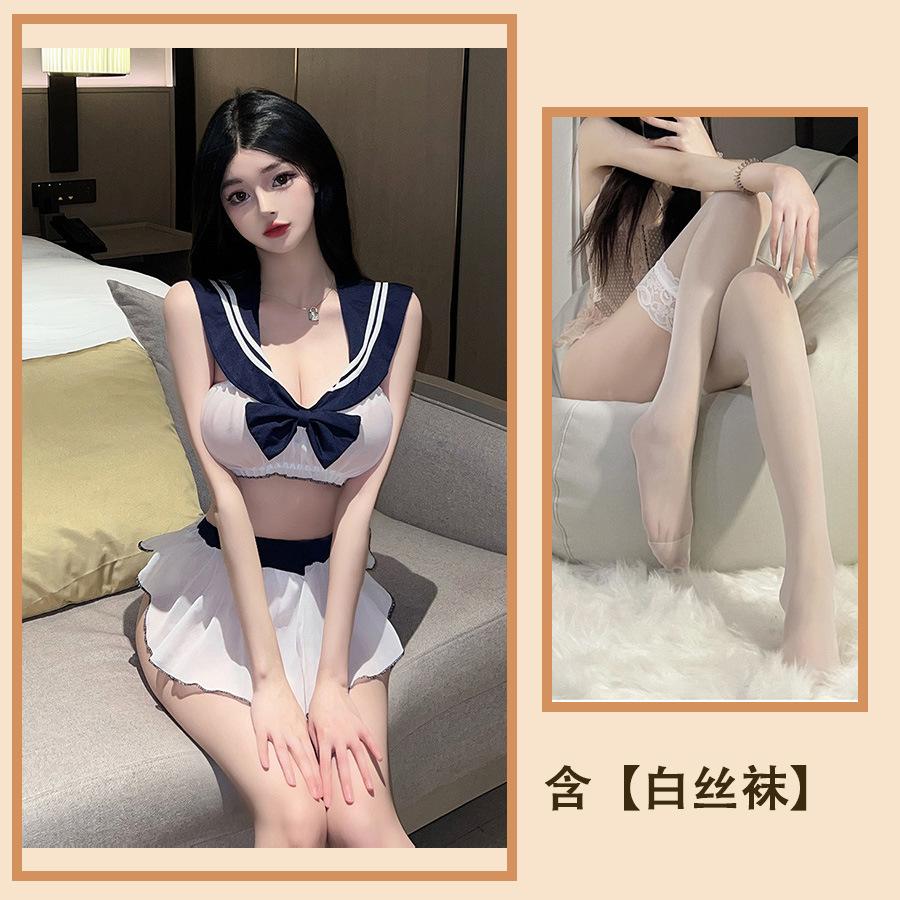 Sex Underwear Passion Student Suit Uniform Seduction Sexy 2D Bow Female Nightclub Female