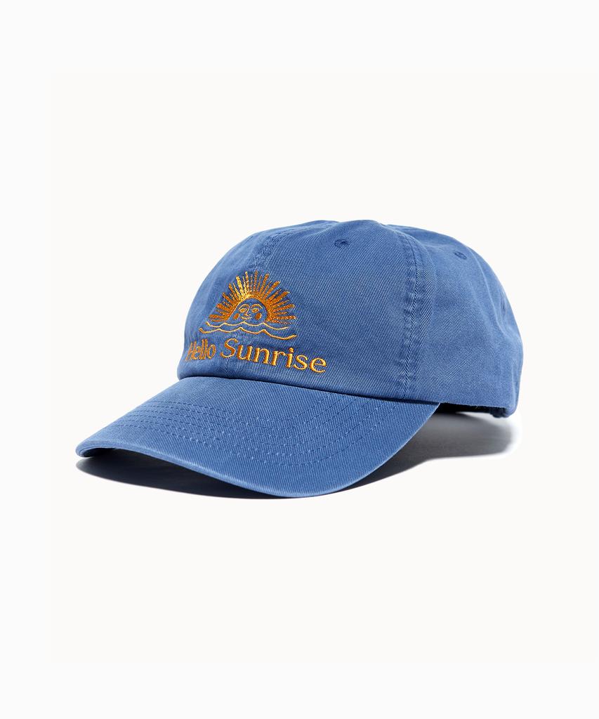 HELLO SUNRISE Washed Og Logo Ball Cap_Ocean Blue