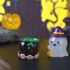 5Pcs/Set Halloween Ornament Pumpkin Ghost Shape Miniature Resin Figure Weather-Resistant Glow In The Dark Landscape Statues