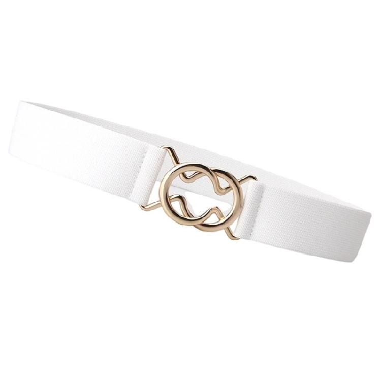 Elastic Waistband Simple Wide Waist Belt Metal Hook Buckles Waist Cincher For Women Dress Everyday Wear