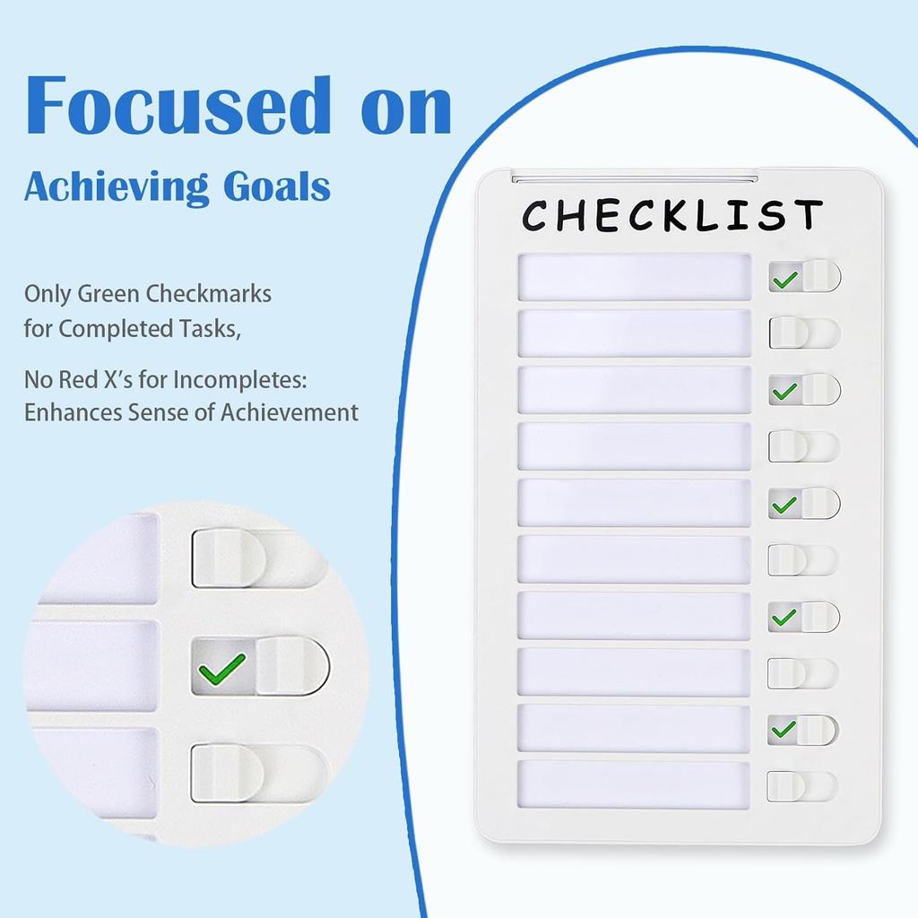 Dry Erase Chore Chart, Standable Whiteboard Checklist Board, Chore Chart for Kids Routine Chart with a Pen (Standable)