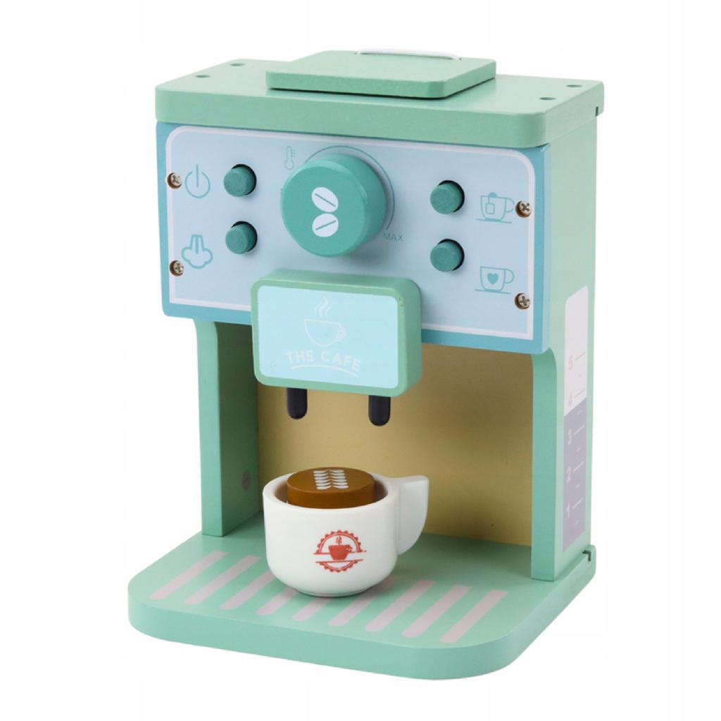 Wooden coffee maker for children with accessories