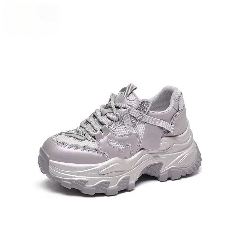 Thick-soled heightening dad shoes for women 2025 autumn new versatile student fashion mesh breathable casual sports shoes